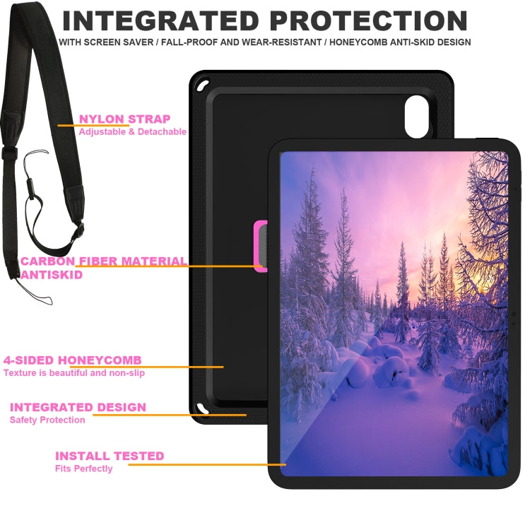 For iPad 10th Gen 10.9 2022 360 Rotation Stand EVA Hard PC Tablet Case with Strap