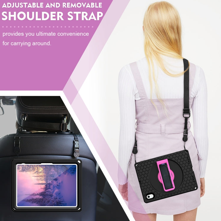 For iPad 10th Gen 10.9 2022 360 Rotation Stand EVA Hard PC Tablet Case with Strap