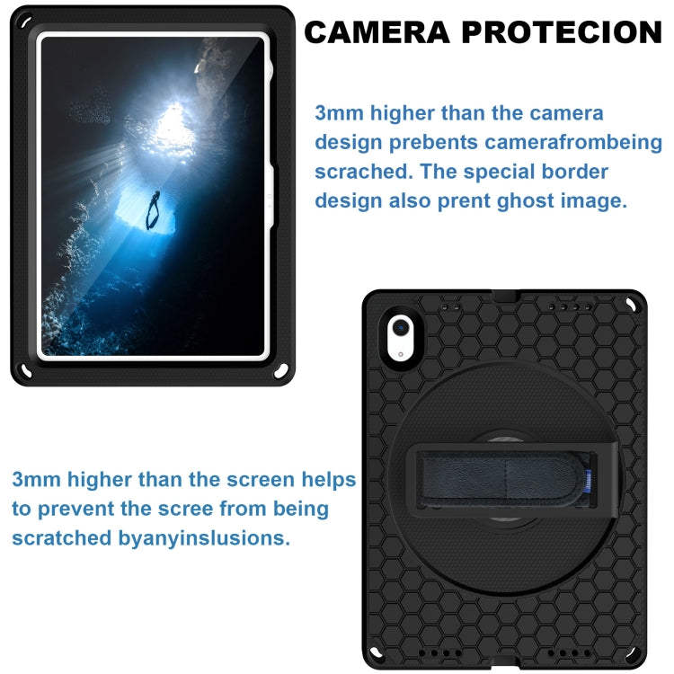 For iPad 10th Gen 10.9 2022 360 Rotation Stand EVA Hard PC Tablet Case with Strap