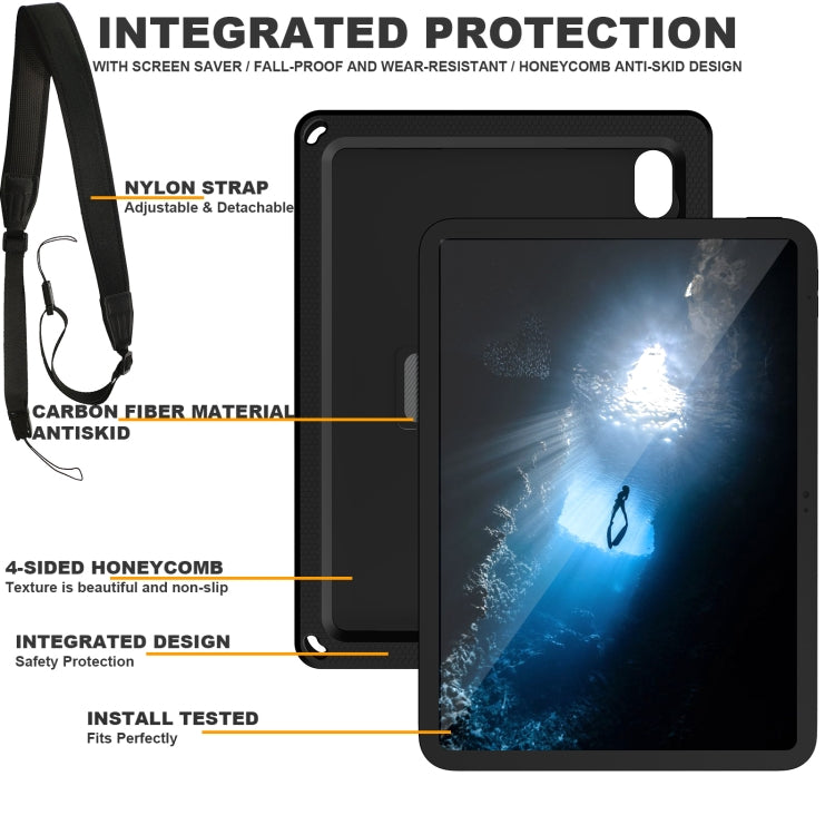 For iPad 10th Gen 10.9 2022 360 Rotation Stand EVA Hard PC Tablet Case with Strap