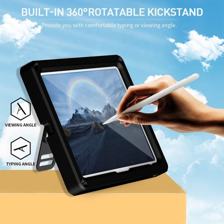 For iPad 10th Gen 10.9 2022 360 Rotation Stand EVA Hard PC Tablet Case with Strap