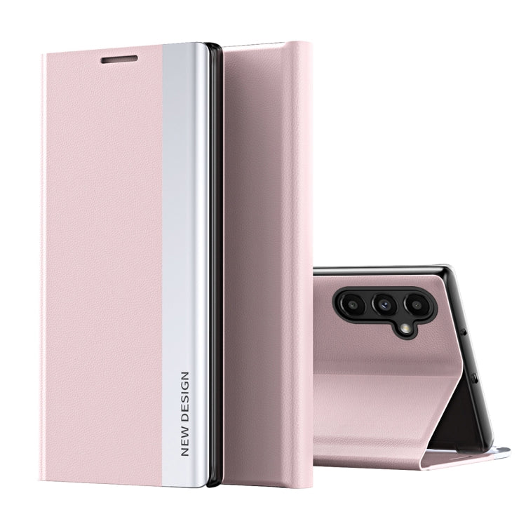 For Samsung Galaxy A14 5G Side Electroplated Magnetic Leather Phone Case
