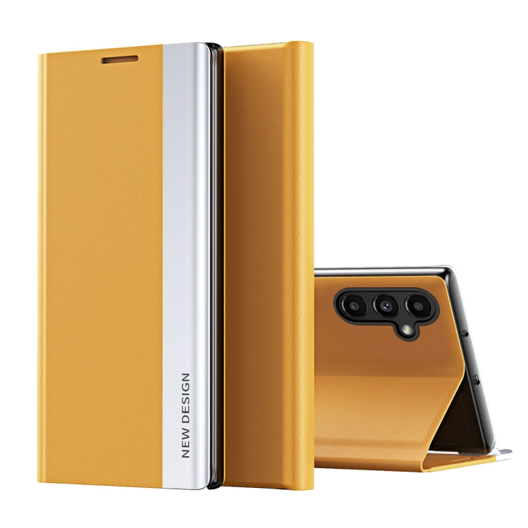 For Samsung Galaxy A14 5G Side Electroplated Magnetic Leather Phone Case
