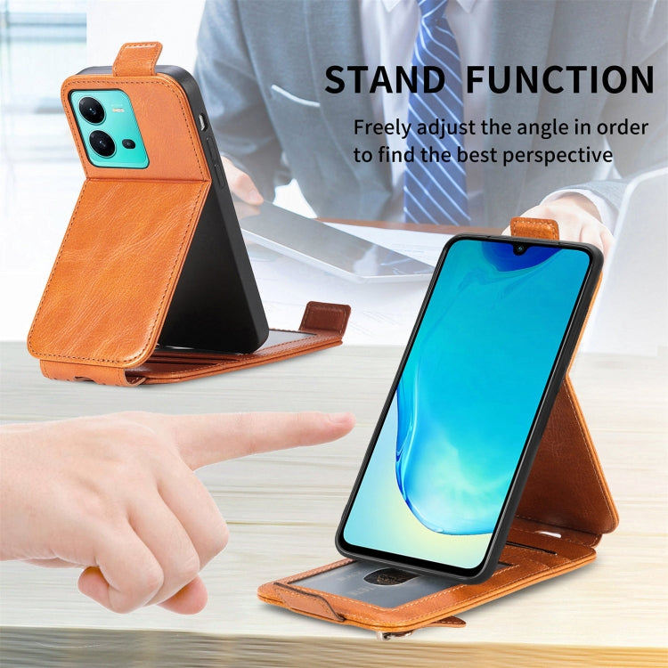For vivo V25 Zipper Wallet Vertical Flip Leather Phone Case