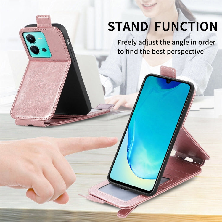 For vivo V25 Zipper Wallet Vertical Flip Leather Phone Case