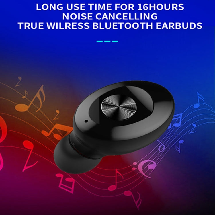 XG12 TWS Portable In-Ear Bluetooth 5.0 Mini Wireless Binaural Sports Headphones(Black)