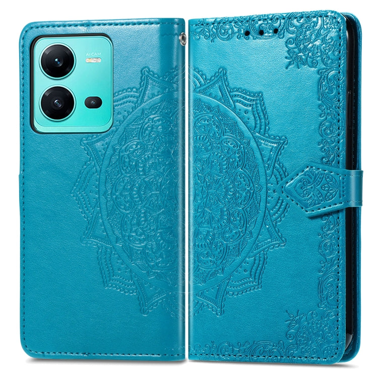 For vivo V25 Mandala Flower Embossed Leather Phone Case