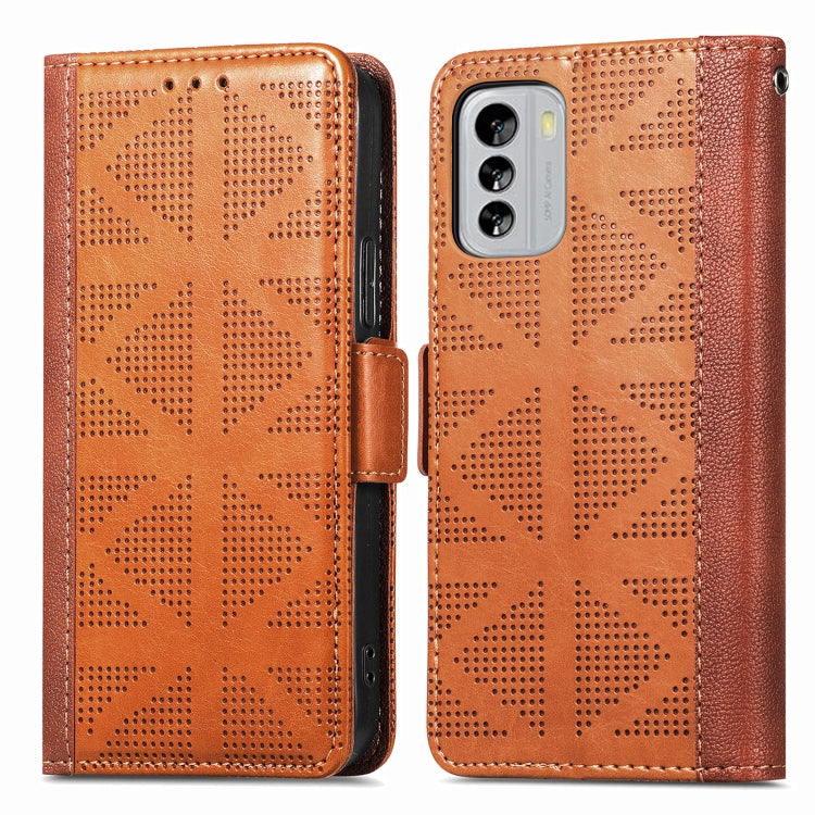For Nokia G60 Grid Leather Flip Phone Case