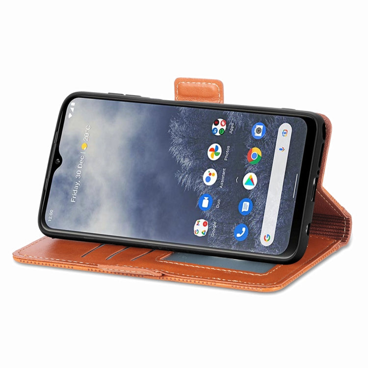 For Nokia G60 Grid Leather Flip Phone Case