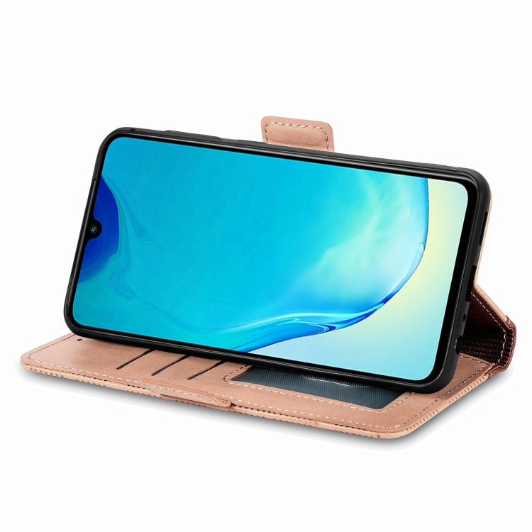 For vivo V25 Grid Leather Flip Phone Case