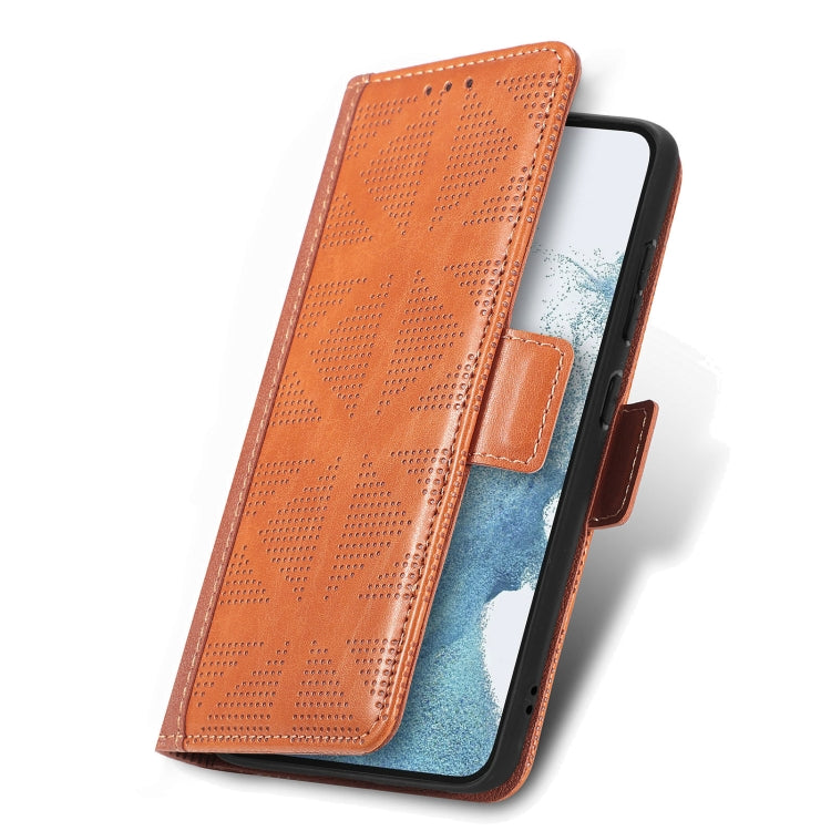 For Samsung Galaxy S23 5G Grid Leather Flip Phone Case