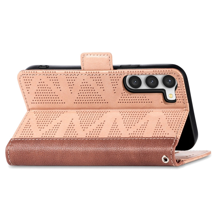 For Samsung Galaxy S23 5G Grid Leather Flip Phone Case
