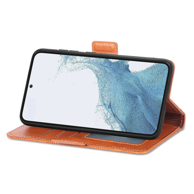 For Samsung Galaxy S23 Ultra 5G Grid Leather Flip Phone Case