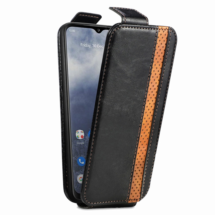 For Nokia G60 Splicing Wallet Card Holder Vertical Flip Leather Phone Case