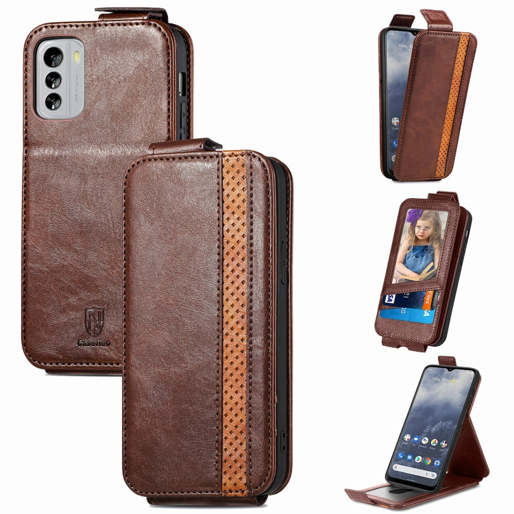 For Nokia G60 Splicing Wallet Card Holder Vertical Flip Leather Phone Case