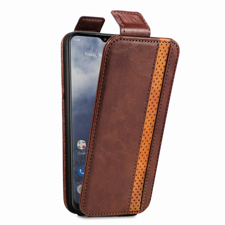 For Nokia G60 Splicing Wallet Card Holder Vertical Flip Leather Phone Case
