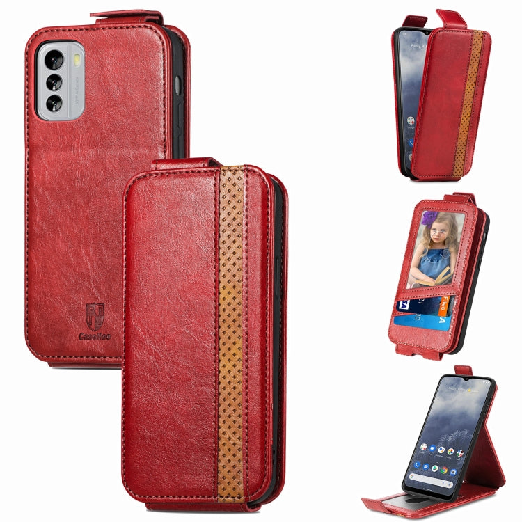 For Nokia G60 Splicing Wallet Card Holder Vertical Flip Leather Phone Case