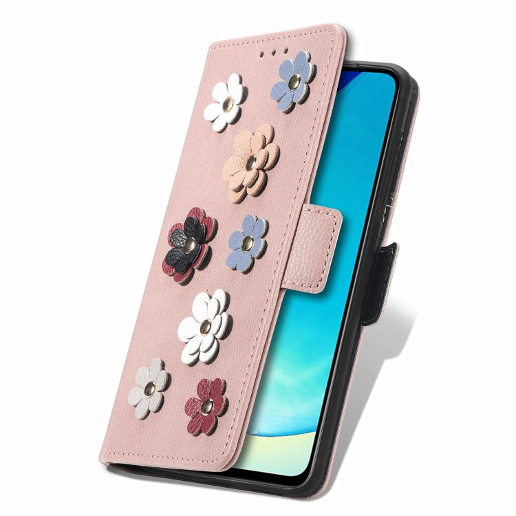 For vivo V25 Stereoscopic Flowers Leather Phone Case
