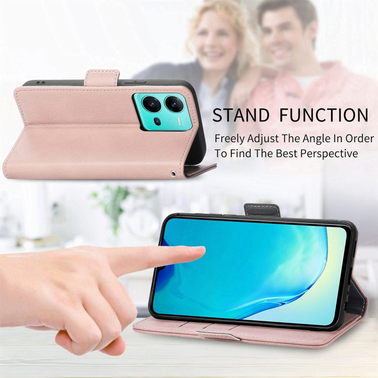 For vivo V25 Stereoscopic Flowers Leather Phone Case