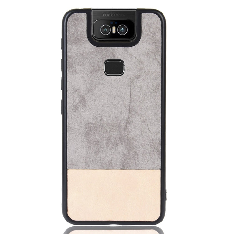 Shockproof Color Matching Denim PC + PU + TPU Protective Case For Asus Zenfone 6/6Z ZS630KL