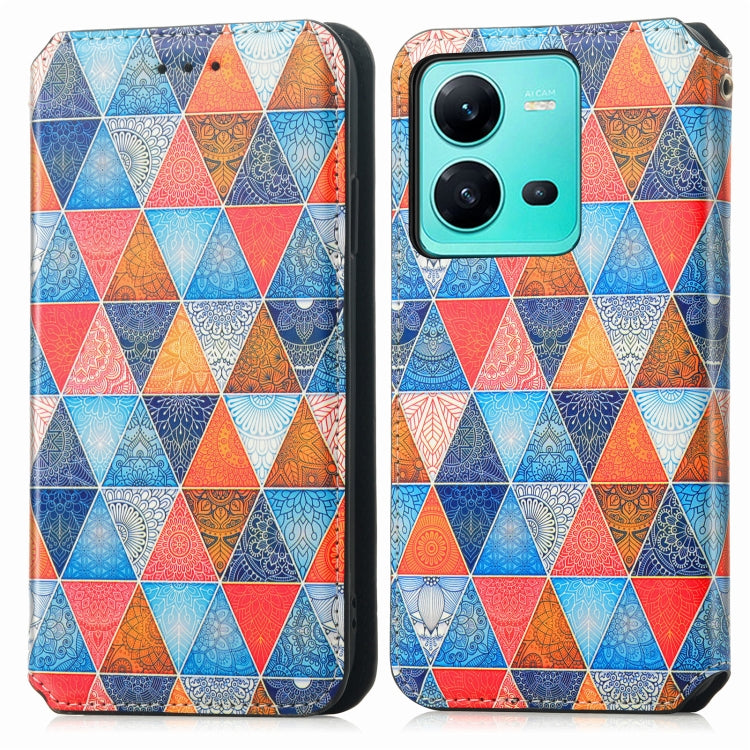 For vivo V25 CaseNeo Colorful Magnetic Leather Phone Case