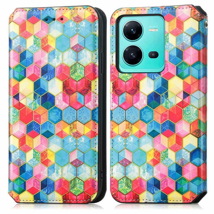For vivo V25 CaseNeo Colorful Magnetic Leather Phone Case