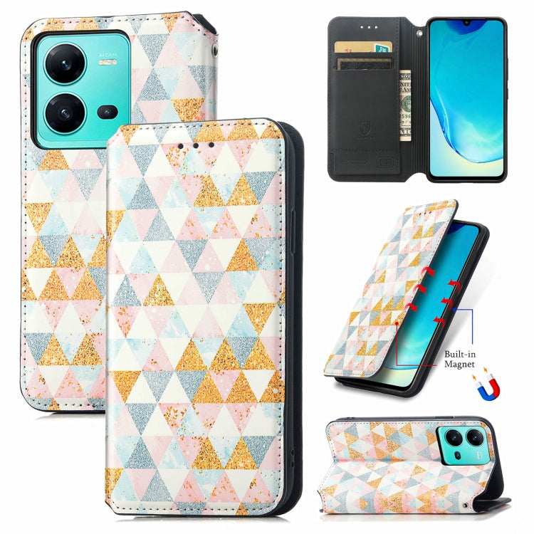 For vivo V25 CaseNeo Colorful Magnetic Leather Phone Case
