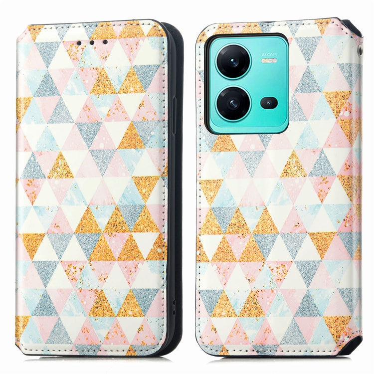 For vivo V25 CaseNeo Colorful Magnetic Leather Phone Case