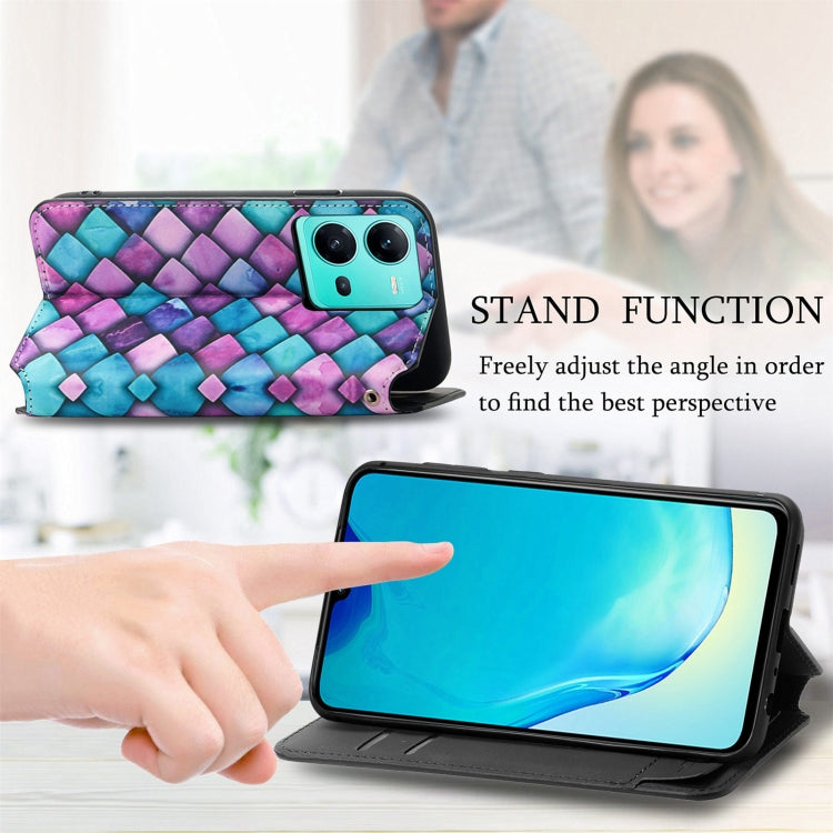 For vivo V25 CaseNeo Colorful Magnetic Leather Phone Case