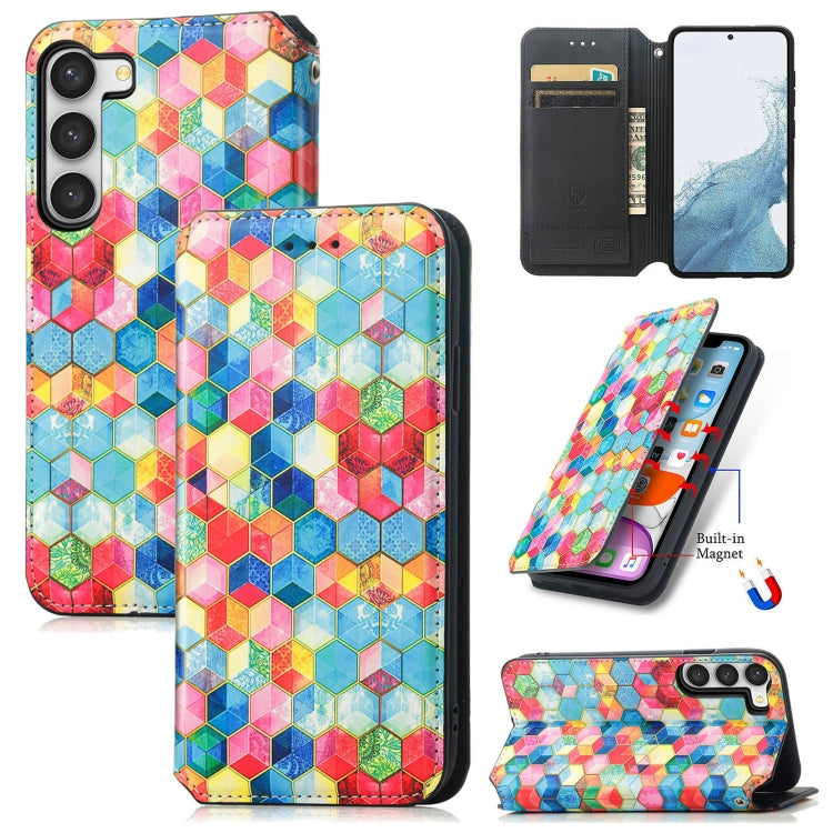 For Samsung Galaxy S23 5G CaseNeo Colorful Magnetic Leather Phone Case