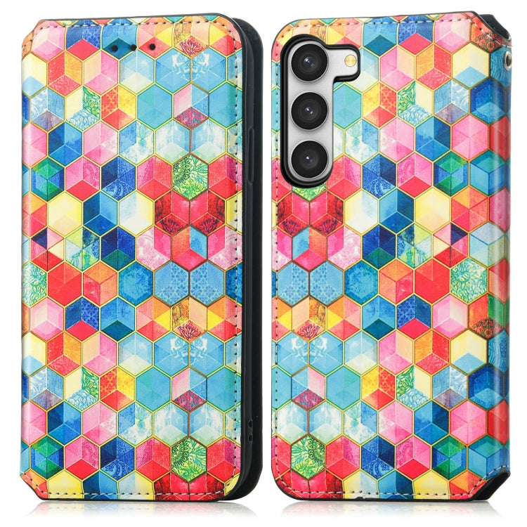 For Samsung Galaxy S23 5G CaseNeo Colorful Magnetic Leather Phone Case