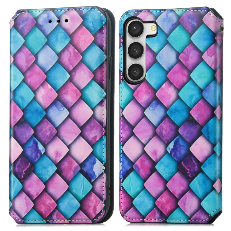 For Samsung Galaxy S23+ 5G CaseNeo Colorful Magnetic Leather Phone Case