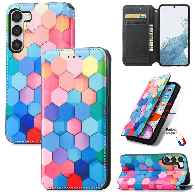 For Samsung Galaxy S23+ 5G CaseNeo Colorful Magnetic Leather Phone Case