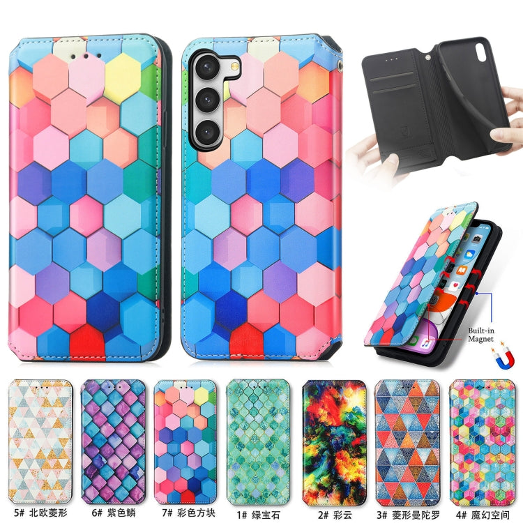 For Samsung Galaxy S23+ 5G CaseNeo Colorful Magnetic Leather Phone Case