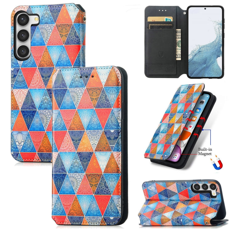 For Samsung Galaxy S23 Ultra 5G CaseNeo Colorful Magnetic Leather Phone Case