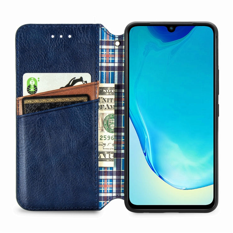 For vivo V25 Cubic Grid Pressed Magnetic Leather Phone Case