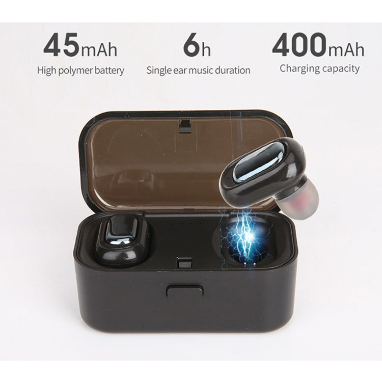 TWS-L1 True HIFI Wireless Bluetooth 5.0 Stereo Sports Headphones(White)