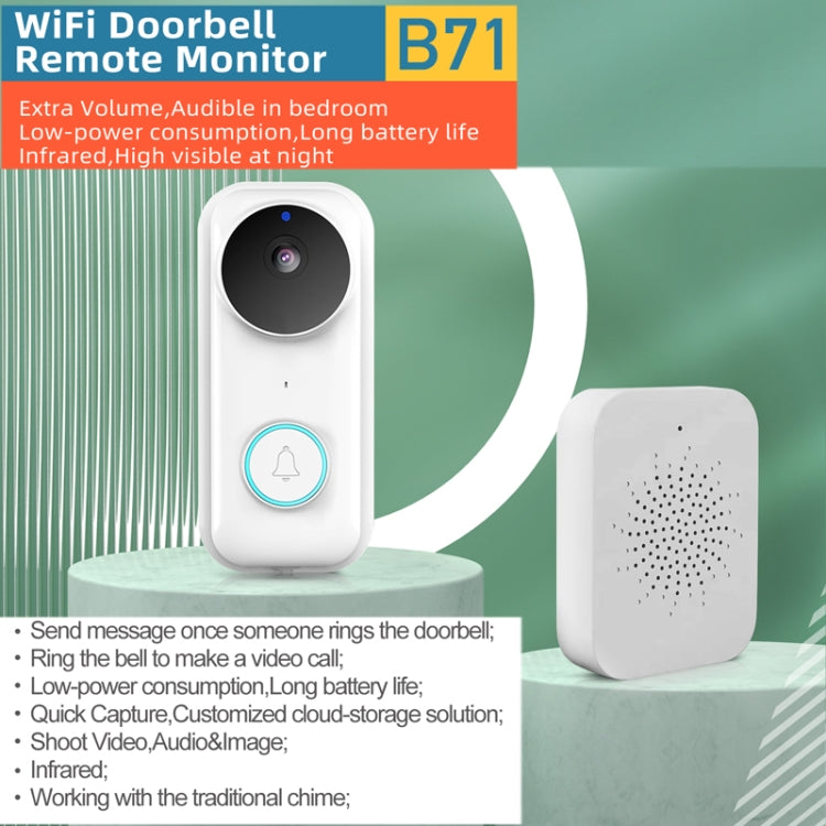 Wireless Doorbell Intelligent Visual Voice Intercom Monitoring Remote Intelligent Doorbell