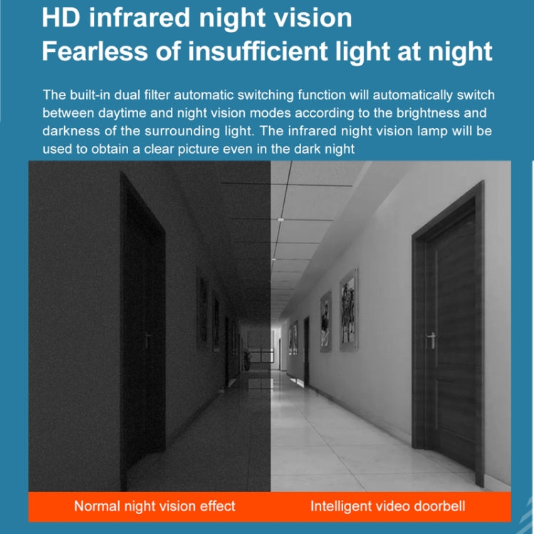 Wireless Doorbell Intelligent Visual Voice Intercom Monitoring Remote Intelligent Doorbell