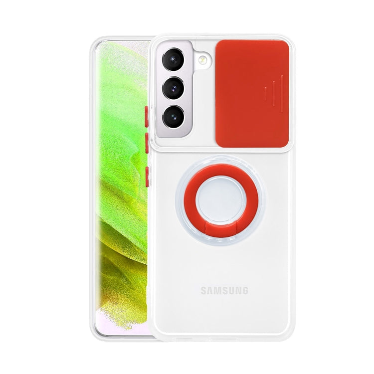 For Samsung Galaxy S23+ 5G Sliding Camshield TPU Phone Case with Ring Holder