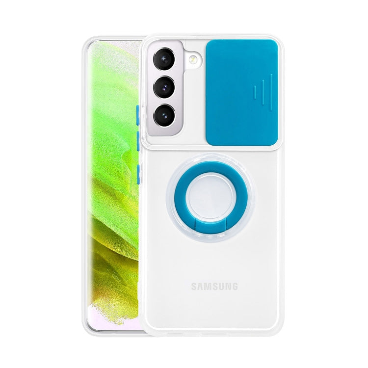 For Samsung Galaxy S23+ 5G Sliding Camshield TPU Phone Case with Ring Holder