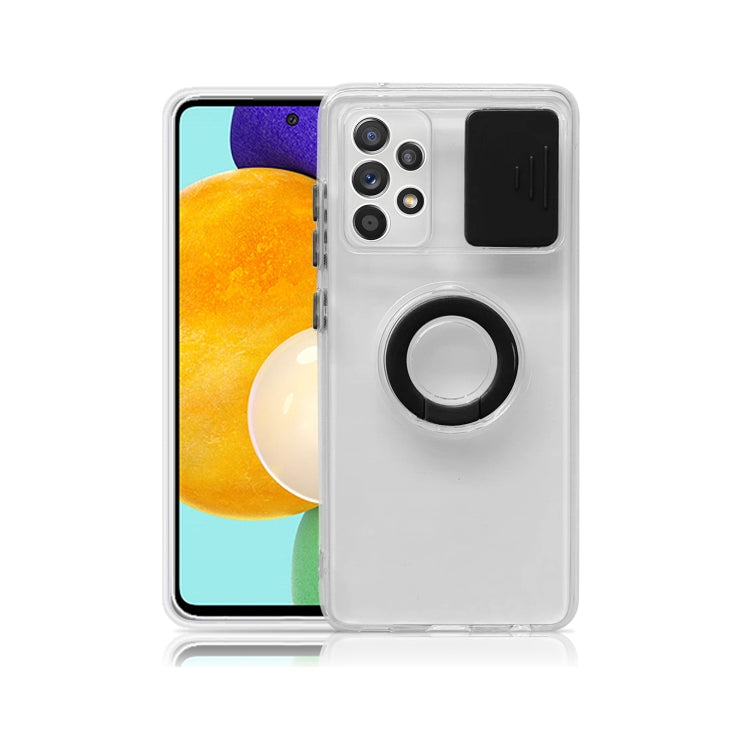 For Samsung Galaxy M53 Sliding Camshield TPU Phone Case with Ring Holder