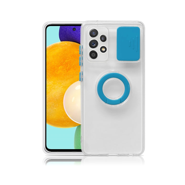 For Samsung Galaxy M33 Global Sliding Camshield TPU Phone Case with Ring Holder