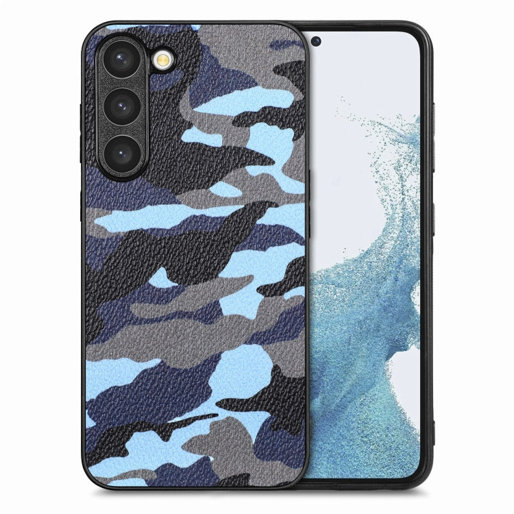 For Samsung Galaxy S23 5G Camouflage Leather Back Cover Phone Case