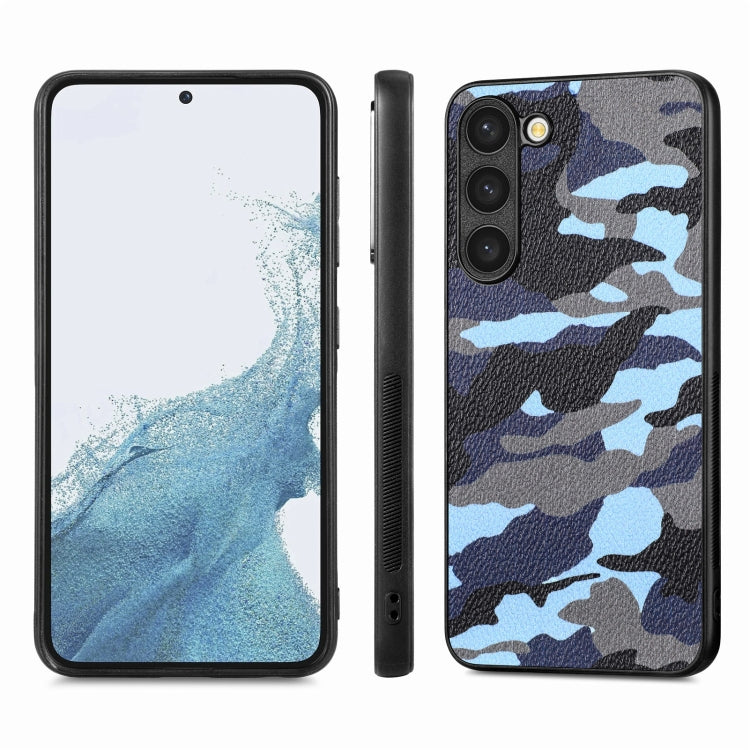 For Samsung Galaxy S23 5G Camouflage Leather Back Cover Phone Case