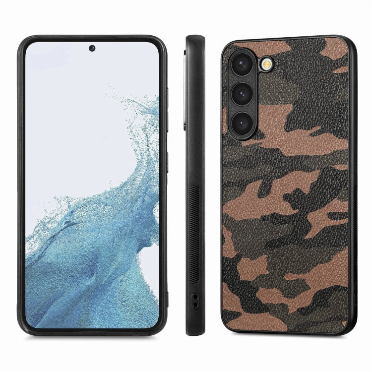 For Samsung Galaxy S23 5G Camouflage Leather Back Cover Phone Case