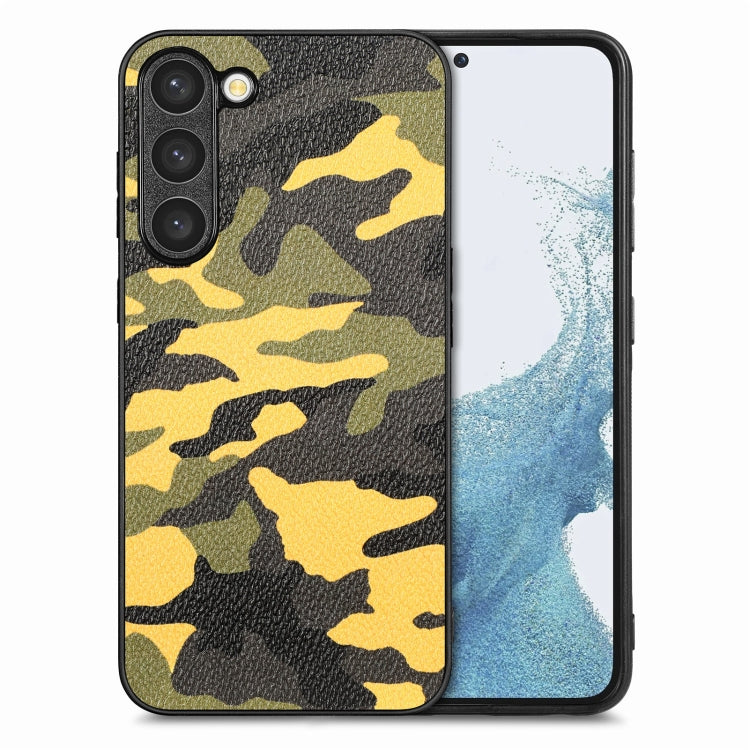 For Samsung Galaxy S23+ 5G Camouflage Leather Back Cover Phone Case