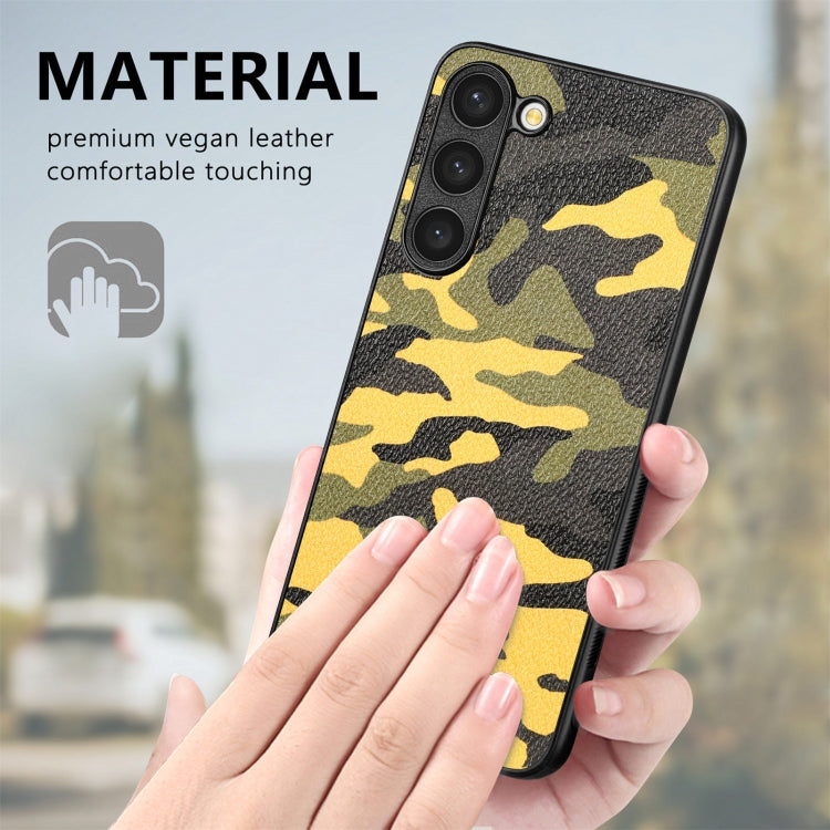 For Samsung Galaxy S23+ 5G Camouflage Leather Back Cover Phone Case