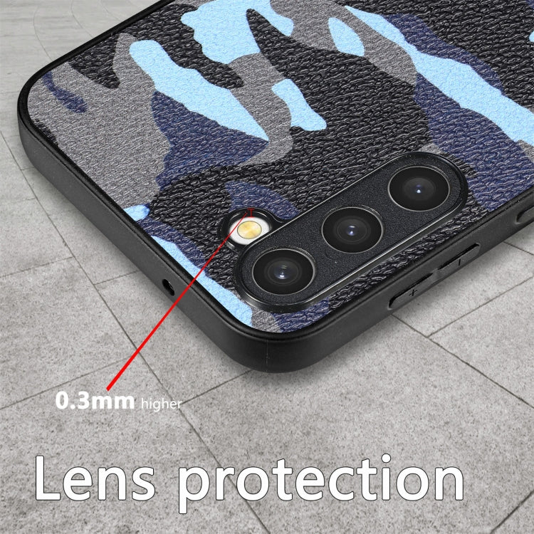 For Samsung Galaxy S23+ 5G Camouflage Leather Back Cover Phone Case