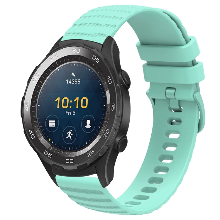 For Huawei Watch 2 20mm Wavy Dot Pattern Solid Color Silicone Watch Band